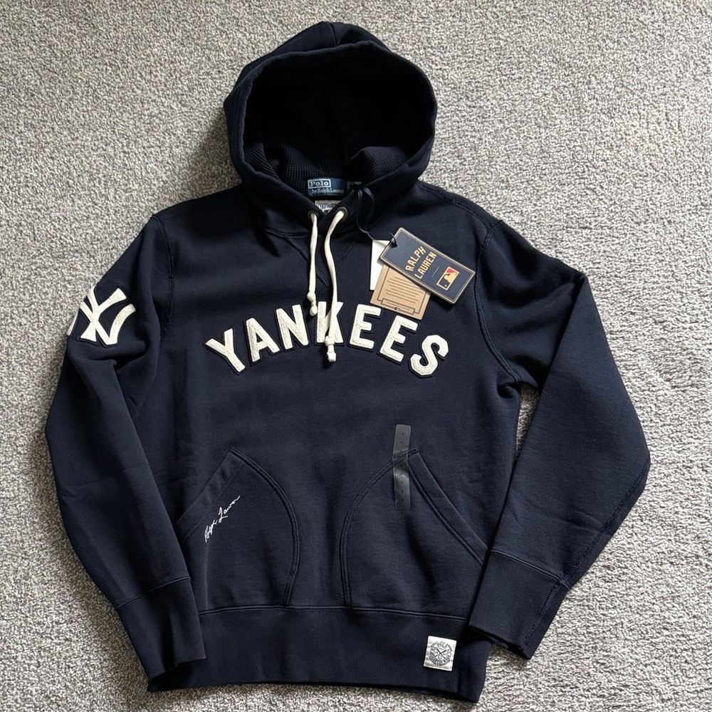Ralph Lauren Navy Yankees Pullover Hoodie